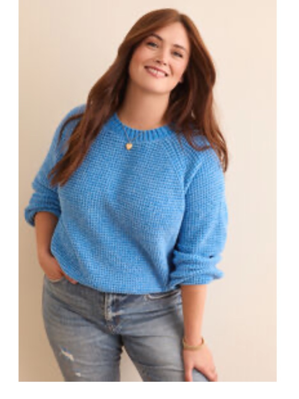 Arula Haisley Waffle Chenille Crop Sweater NWT 0X